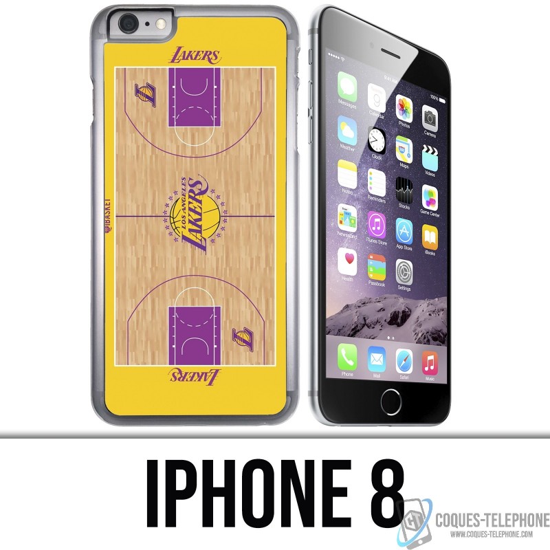 Coque iPhone 8 - Terrain besketball Lakers NBA
