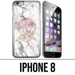 Coque iPhone 8 - Versace marbre blanc