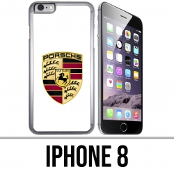 Coque iPhone 8 - Porsche logo blanc