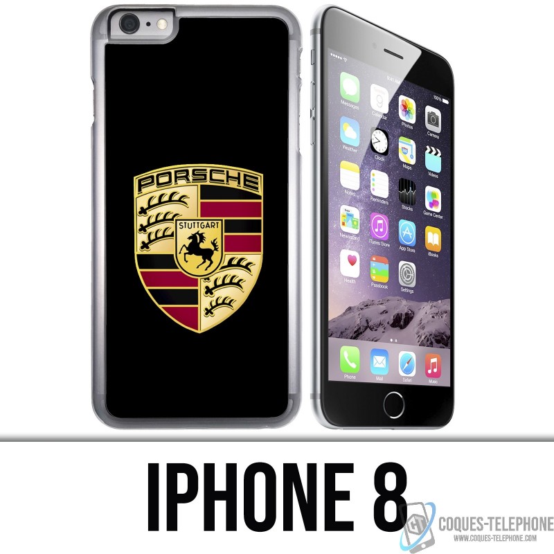 iPhone 8 Case - Porsche Logo Schwarz