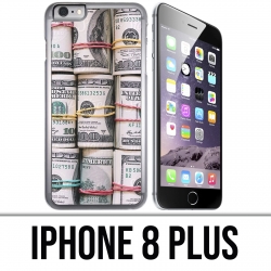 Coque iPhone 8 PLUS - Billets Dollars rouleaux