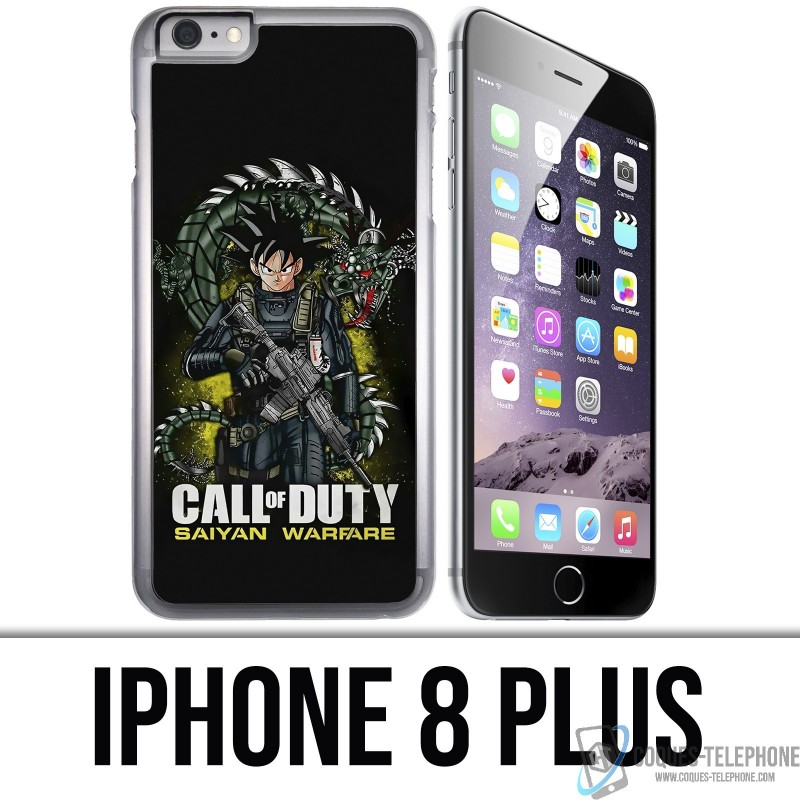 Coque iPhone 8 PLUS - Call of Duty x Dragon Ball Saiyan Warfare