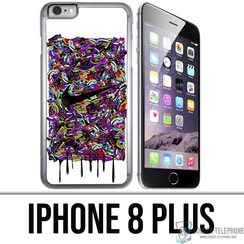 Coque iPhone 8 PLUS - Nike Sneakers Art