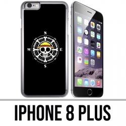 Coque iPhone 8 PLUS - One Piece logo boussole