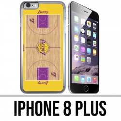 Custodia per iPhone 8 PLUS - campo da basket dei NBA Lakers