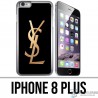 Custodia per iPhone 8 PLUS - YSL Yves Saint Laurent Gold Logo YSL