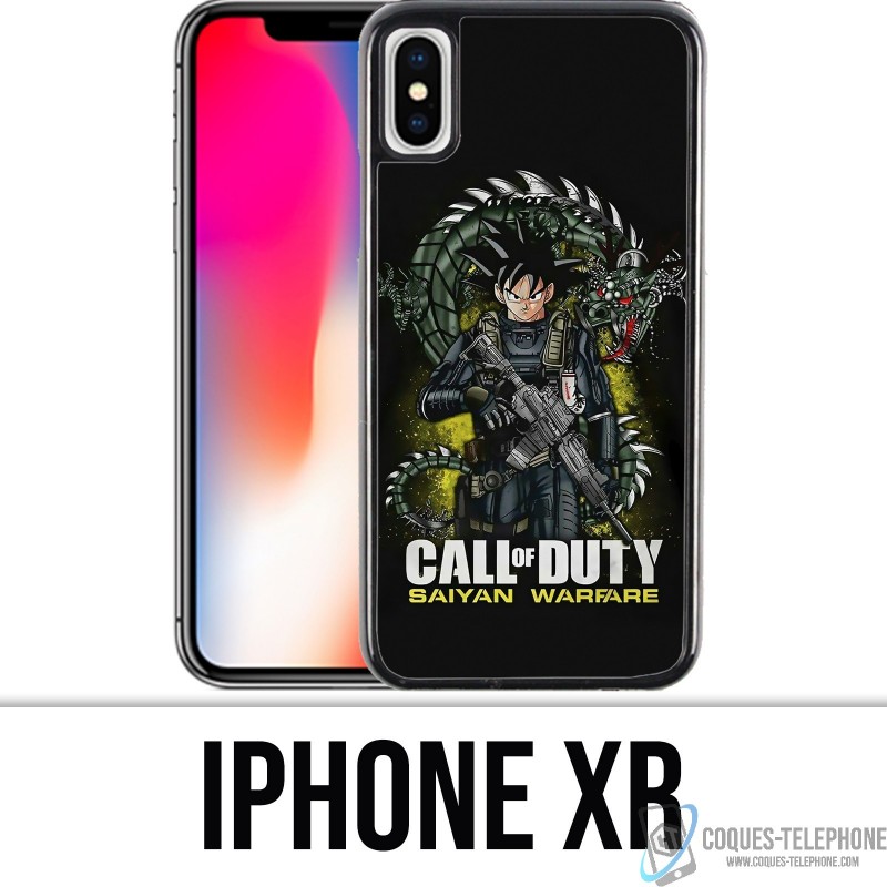 Coque iPhone XR - Call of Duty x Dragon Ball Saiyan Warfare