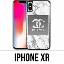 Coque iPhone XR - Chanel Marbre Blanc