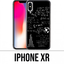 Coque iPhone XR - E égale MC 2 tableau noir