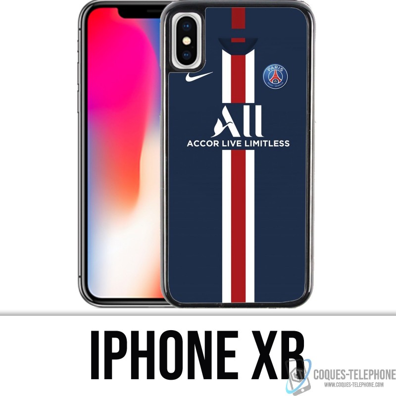 Coque iPhone XR - Maillot PSG Football 2020