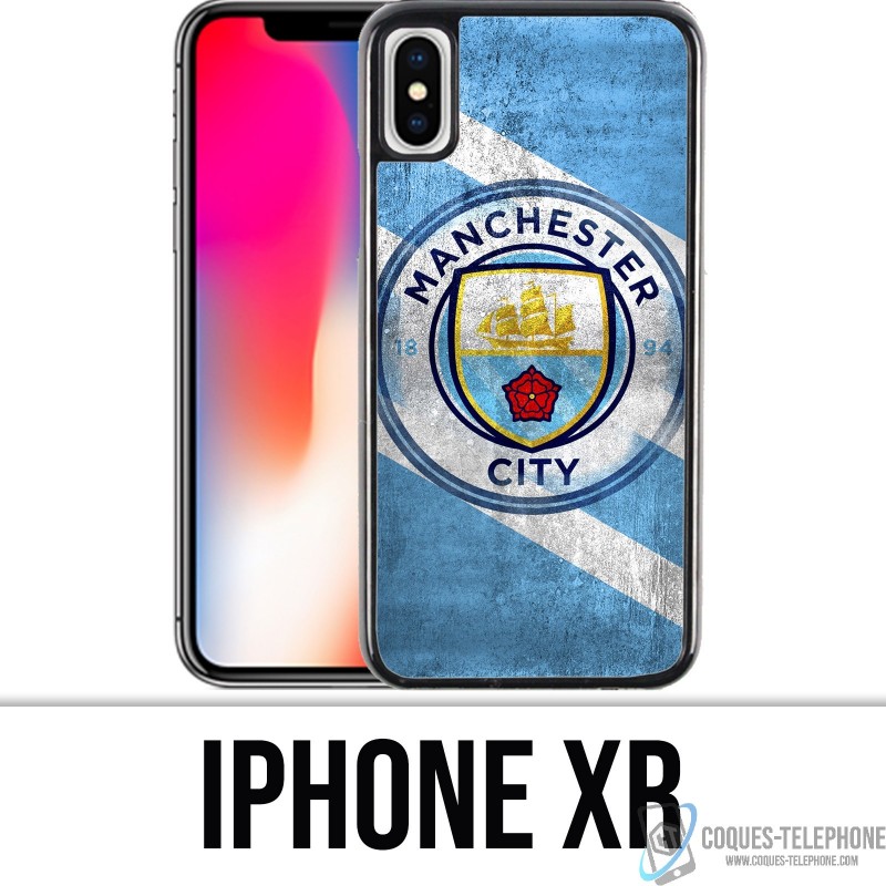 Funda iPhone XR - Manchester Football Grunge