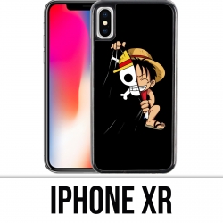Coque iPhone XR - One Piece baby Luffy Drapeau
