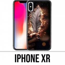 Coque iPhone XR - Plume feu