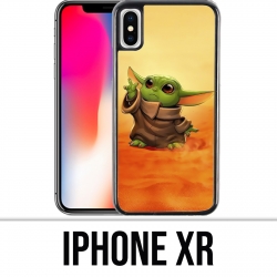 Coque iPhone XR - Star Wars baby Yoda Fanart