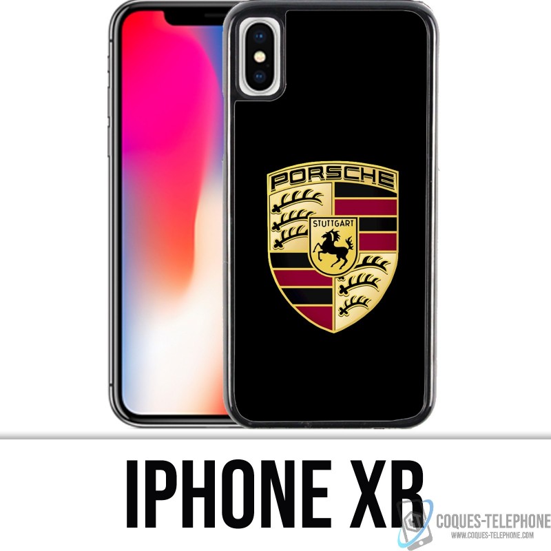 Coque iPhone XR - Porsche Logo Noir