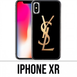 Funda iPhone XR - Logotipo de oro de YSL Yves Saint Laurent