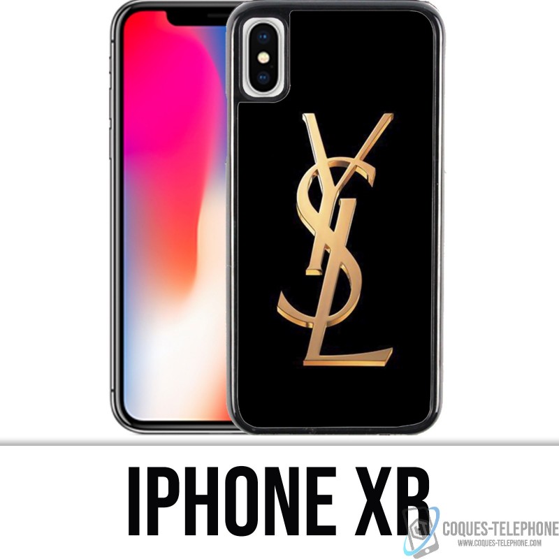 Coque iPhone XR - YSL Yves Saint Laurent Gold Logo