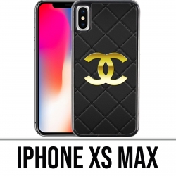 Funda iPhone XS MAX - Logotipo de piel de Chanel