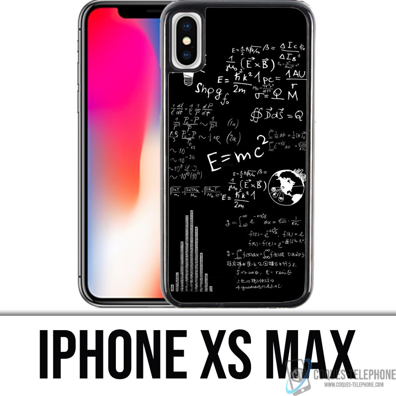 Coque iPhone XS MAX - E égale MC 2 tableau noir