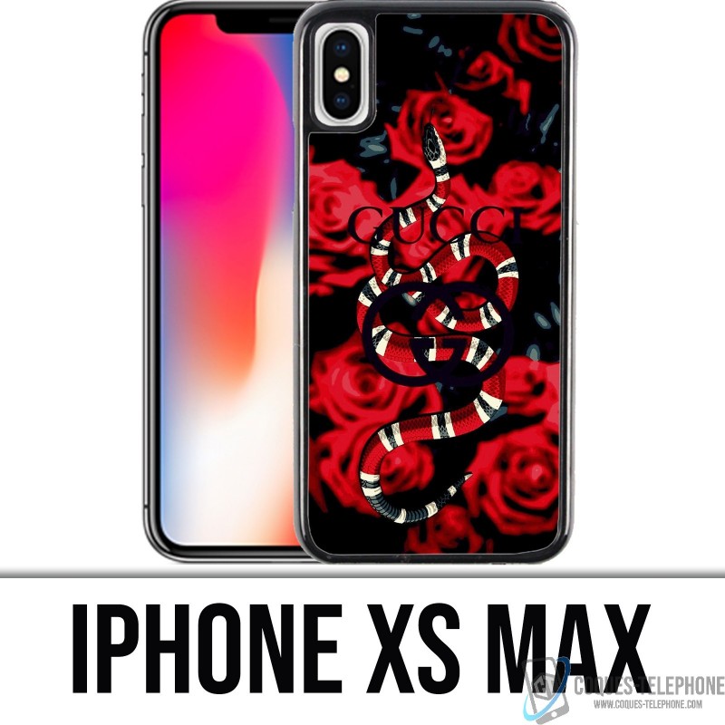 Coque iPhone XS MAX - Gucci snake roses