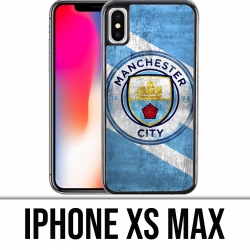 Coque iPhone XS MAX - Manchester Football Grunge