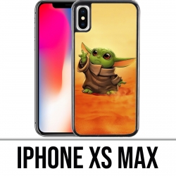 Coque iPhone XS MAX - Star Wars baby Yoda Fanart