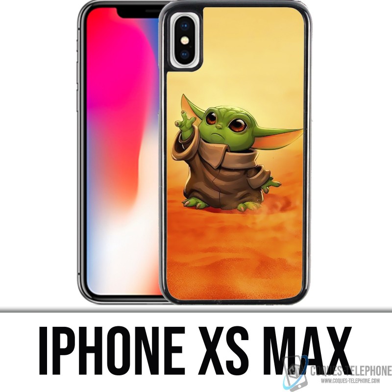 iPhone XS MAX Custodia - Star Wars bambino Yoda Fanart