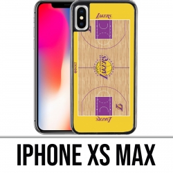 Coque iPhone XS MAX - Terrain besketball Lakers NBA