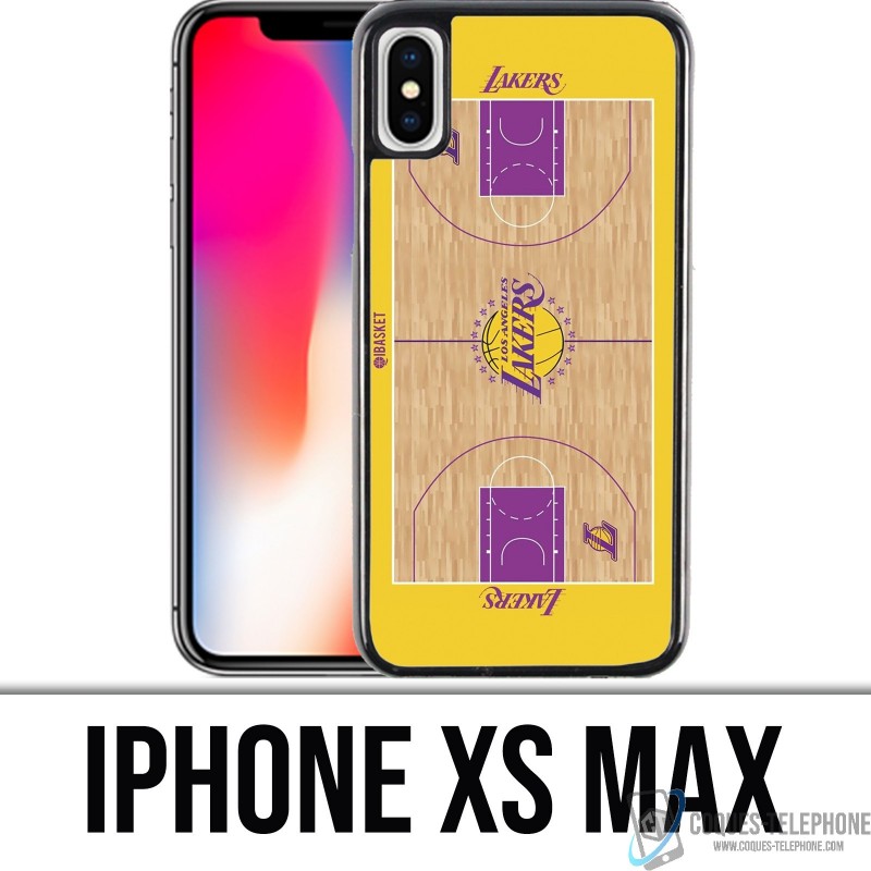 Custodia per iPhone XS MAX - campo da basket dei NBA Lakers