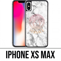 Custodia per iPhone XS MAX - Versace marmo bianco