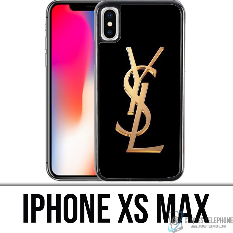 Custodia per iPhone XS MAX - YSL Yves Yves Saint Laurent logo d'oro