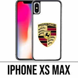 Custodia per iPhone XS MAX - Logo Porsche bianco