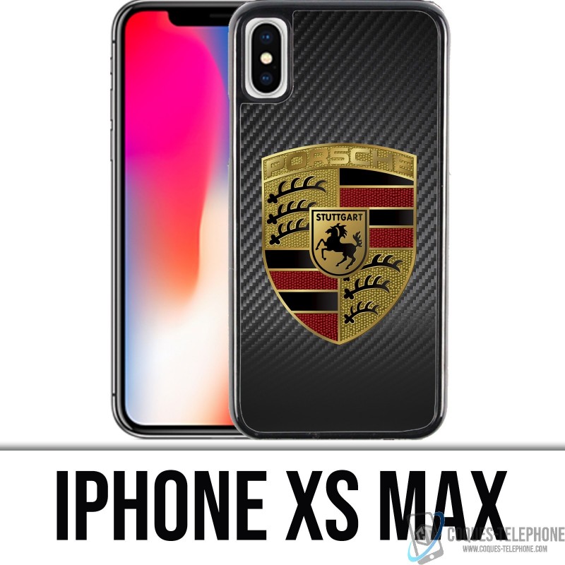 Funda iPhone XS MAX - Logotipo de carbono de Porsche