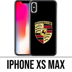 Coque iPhone XS MAX - Porsche Logo Noir