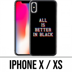 Coque iPhone X / XS - All is better in black