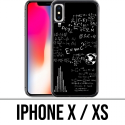 Coque iPhone X / XS - E égale MC 2 tableau noir