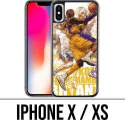 Funda iPhone X / XS - Kobe Bryant Cartoon NBA