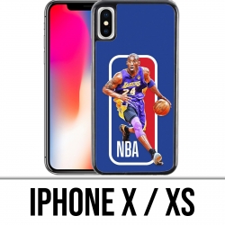 Funda iPhone X / XS - Logotipo de la NBA de Kobe Bryant