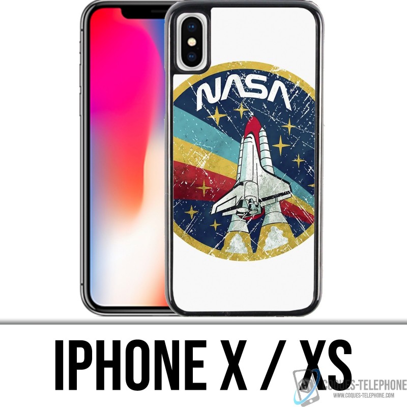 Funda iPhone X / XS - Placa de cohete de la NASA