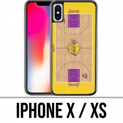 Funda iPhone X / XS - Campo de baloncesto de los Lakers de la NBA