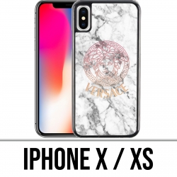 iPhone X / XS Case - Versace weißer Marmor