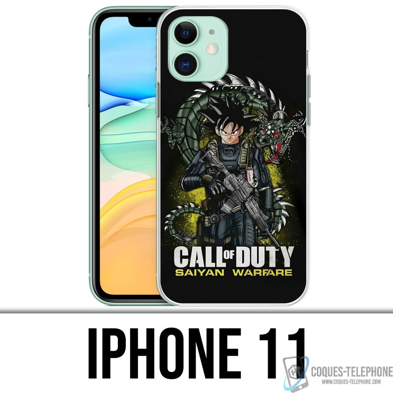 Coque iPhone 11 - Call of Duty x Dragon Ball Saiyan Warfare