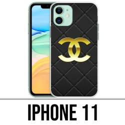Funda iPhone 11 - Logotipo de cuero de Chanel