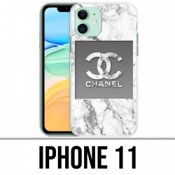 Coque iPhone 11 - Chanel Marbre Blanc