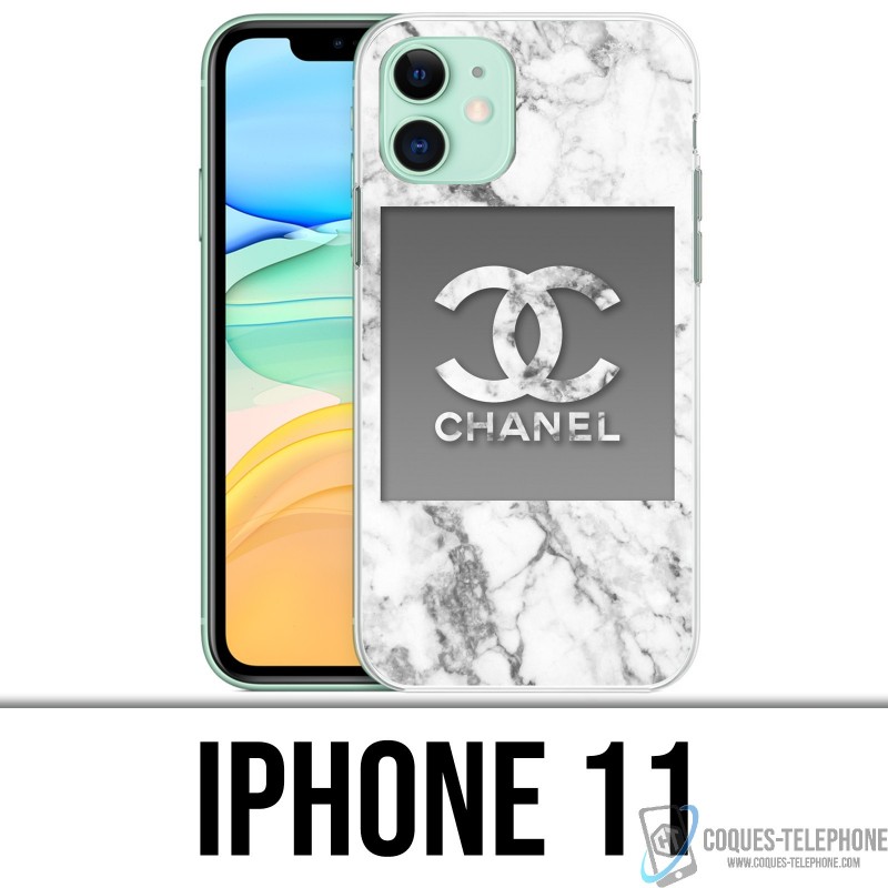 iPhone 11 Case - Chanel Marmor weiß