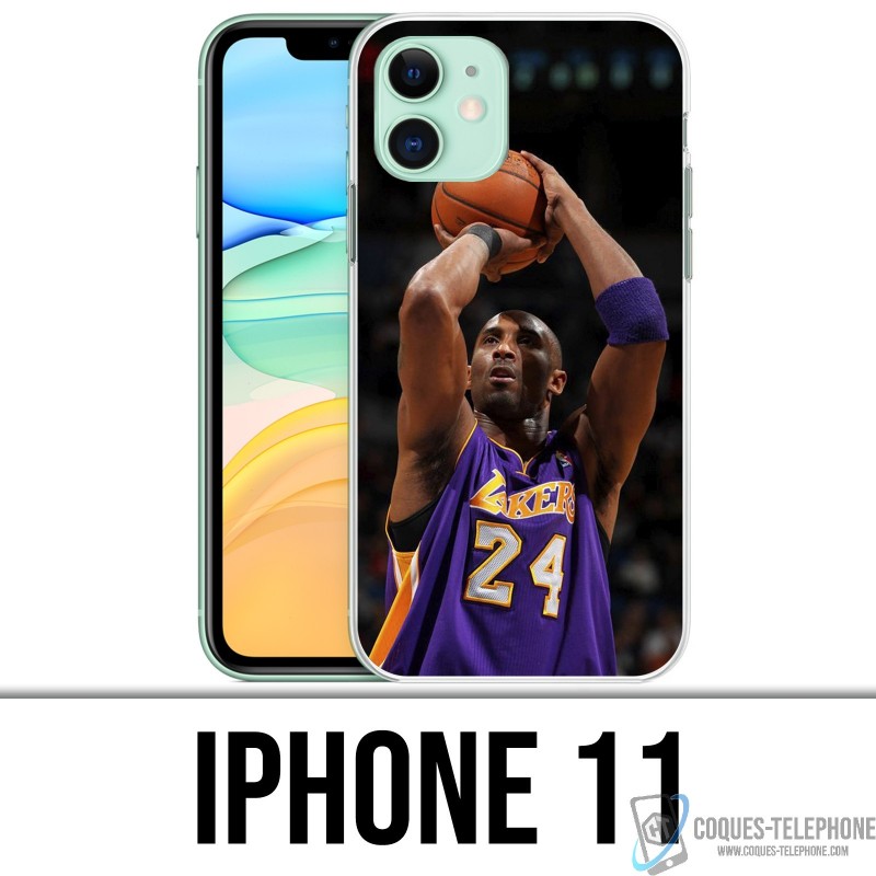 Coque iPhone 11 - Kobe Bryant tir panier Basketball NBA