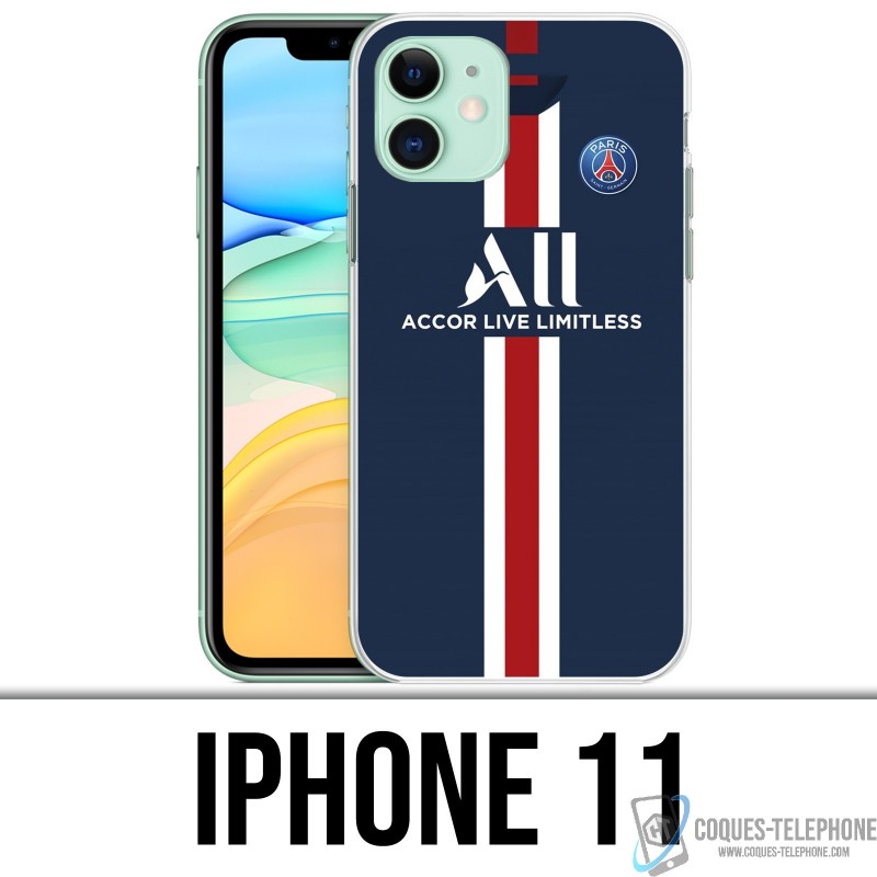 Coque iPhone 11 - Maillot PSG Football 2020