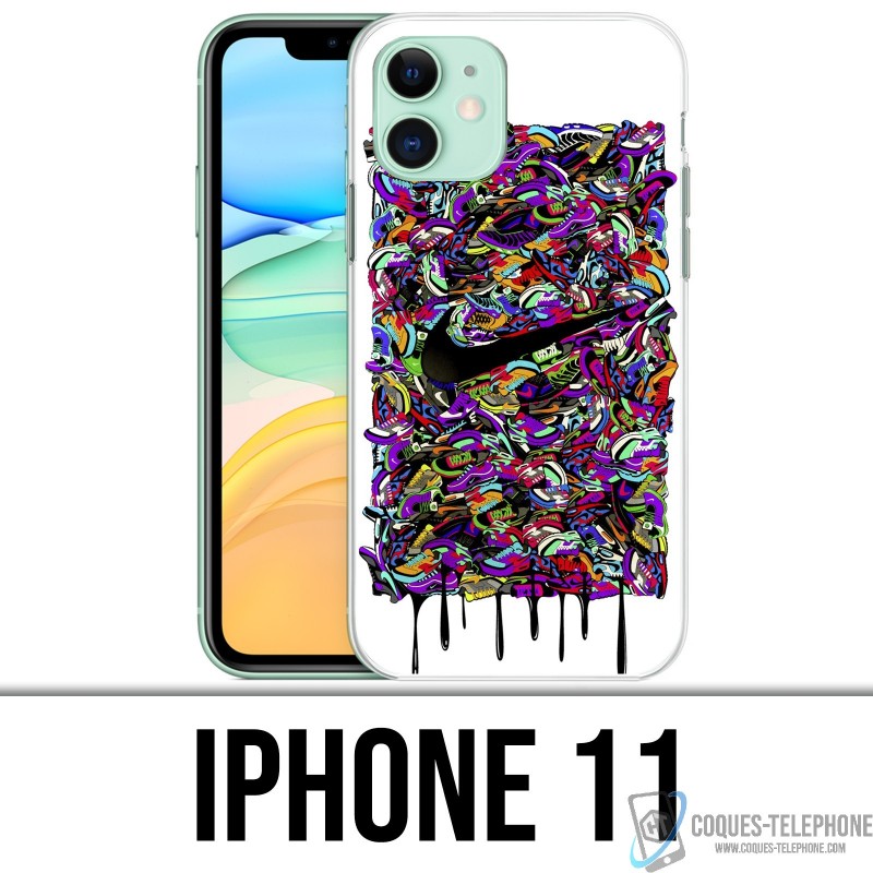 Coque iPhone 11 - Nike Sneakers Art