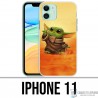 iPhone 11 Custodia - Star Wars bambino Yoda Fanart