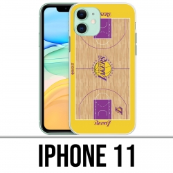 Coque iPhone 11 - Terrain besketball Lakers NBA